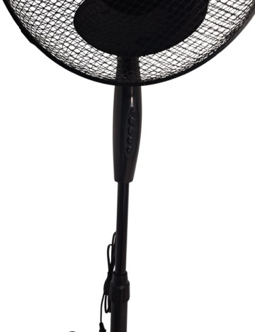 Ventilator de podea cu stativ reglabil, Ø 40 cm, 3 viteze, functie oscilatie, inaltime reglabila pana la 125 cm KINZO GARDEN, negru