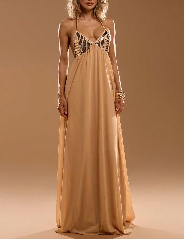 Rochie lunga SHEIN, crem