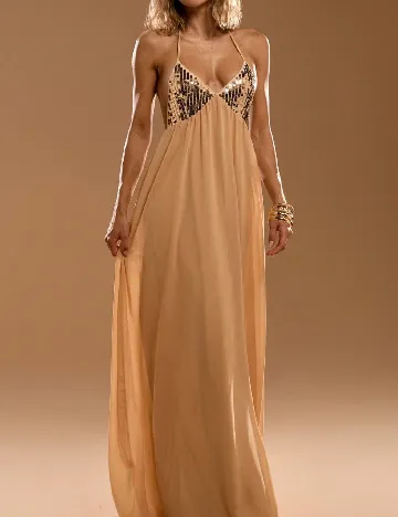 Rochie lunga SHEIN, crem