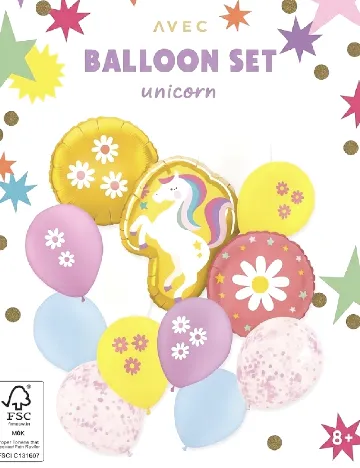 Set baloane 13 bucati AVEC, mix culori