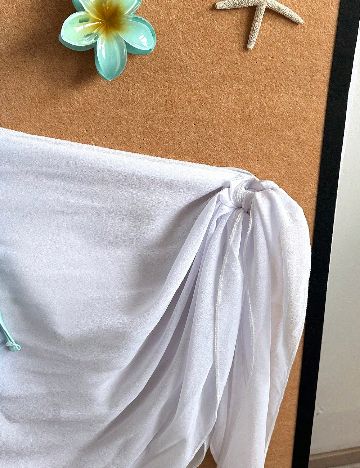 Set Fuste 2 bucati SHEIN, albastru/alb