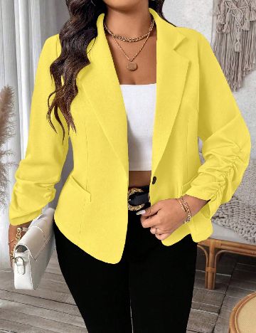 Sacou SHEIN CURVE, galben