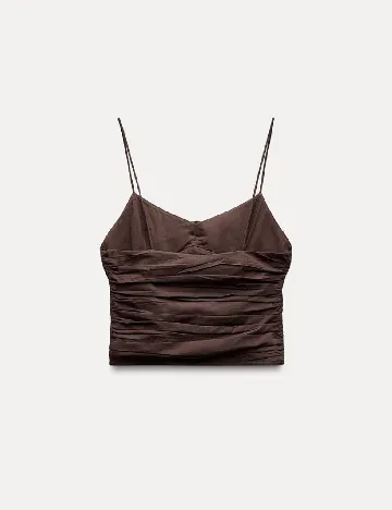 Top Zara, maro inchis