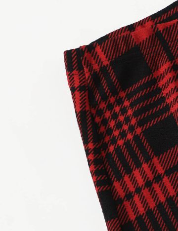 Fusta SHEIN, rosu/negru