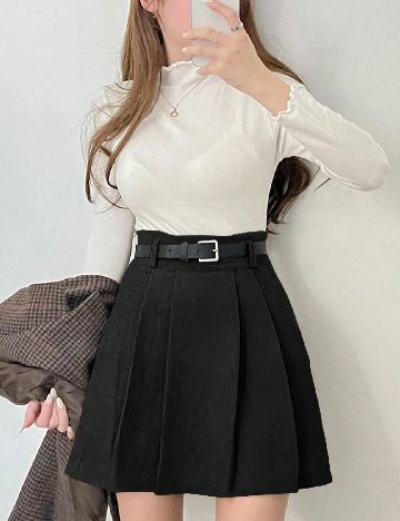 Fusta pantalon Dazy, negru