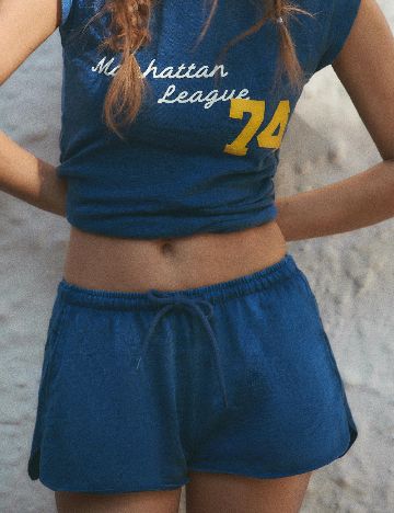 Pantaloni scurti Zara, albastru