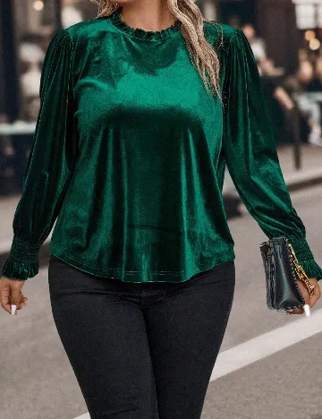 Bluza SHEIN CURVE, verde