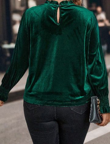 Bluza SHEIN CURVE, verde