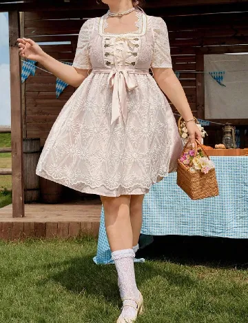 Rochie scurta SHEIN CURVE, roz