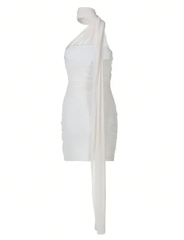 Rochie scurta SHEIN, ecru