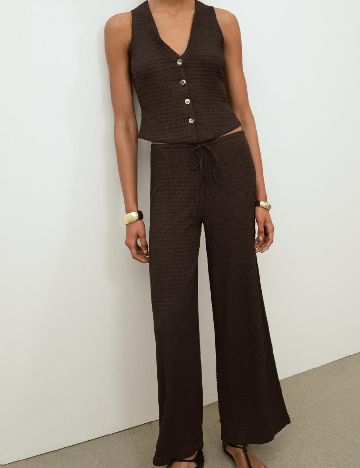 Pantaloni Zara, maro