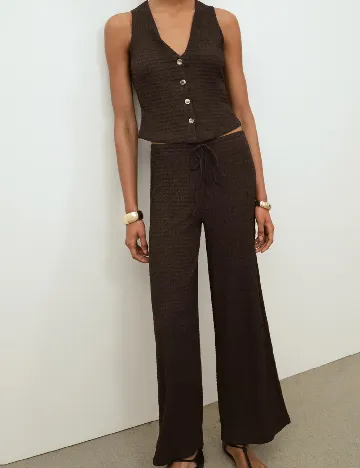 Pantaloni Zara, maro