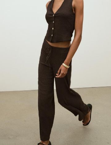 Pantaloni Zara, maro