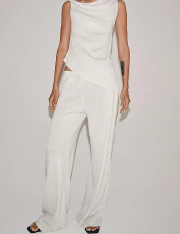 Pantaloni Zara, alb