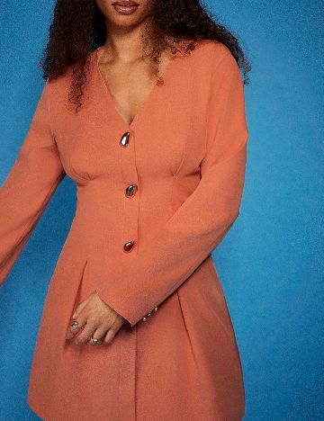 Rochie scurta SHEIN, portocaliu