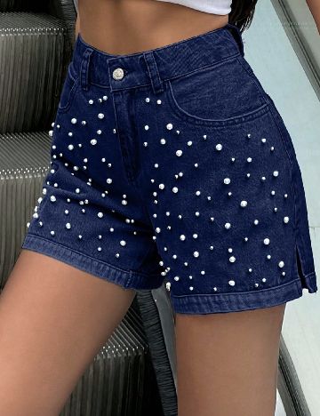 Pantaloni scurti SHEIN, bleumarin