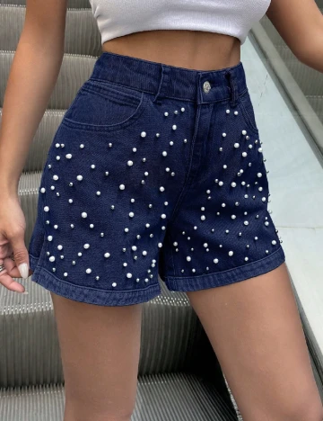 Pantaloni scurti SHEIN, bleumarin