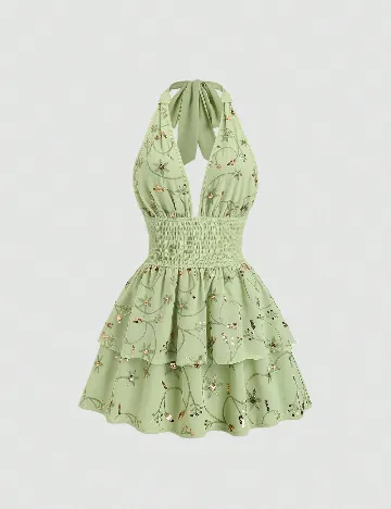 Rochie scurta SHEIN, verde