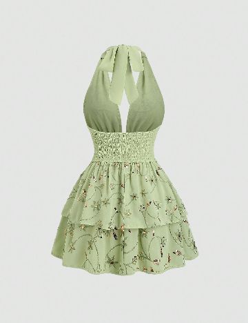 Rochie scurta SHEIN, verde