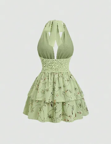 Rochie scurta SHEIN, verde