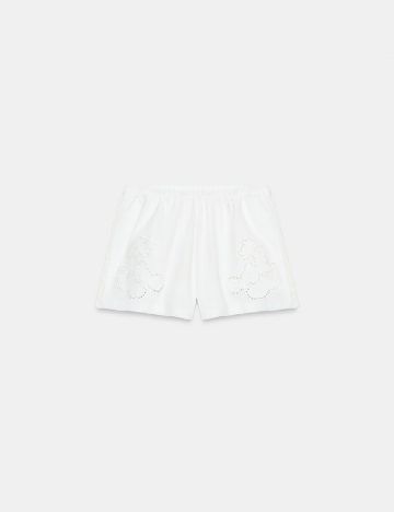 Pantaloni scurti Zara, alb