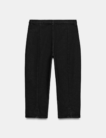 Pantaloni trei sferturi Zara, negru