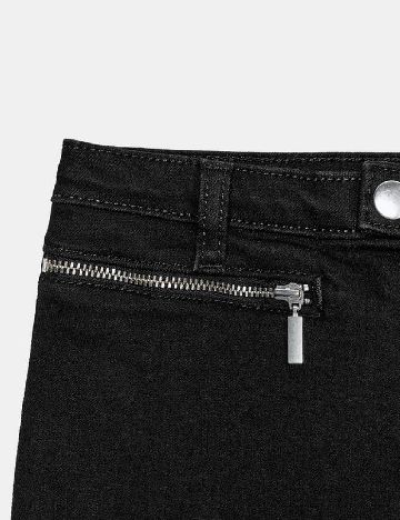 Pantaloni trei sferturi Zara, negru