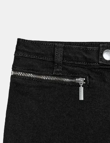 Pantaloni trei sferturi Zara, negru