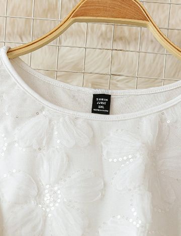 Rochie scurta SHEIN CURVE, alb