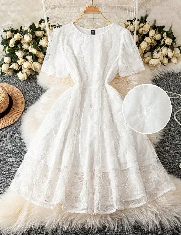 Rochie scurta SHEIN CURVE, alb