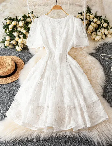 Rochie scurta SHEIN CURVE, alb