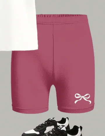 Compleu Shein Kids, alb/roz