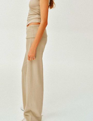 Pantaloni Zara, crem