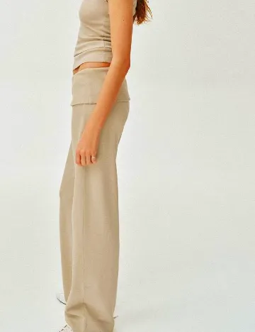 Pantaloni Zara, crem