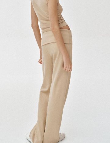 Pantaloni Zara, crem