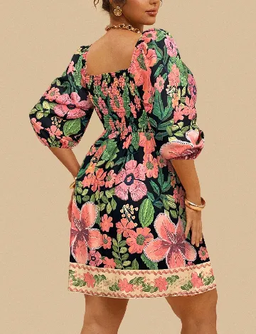 Rochie scurta SHEIN CURVE, floral print