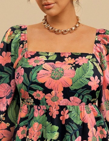 Rochie scurta SHEIN CURVE, floral print