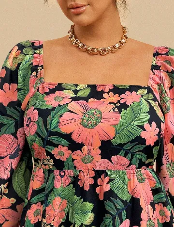 Rochie scurta SHEIN CURVE, floral print