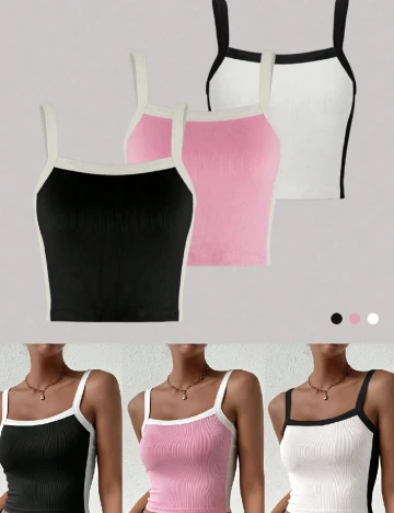 Set topuri 3 bucati SHEIN, mix culori