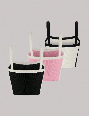 Set topuri 3 bucati SHEIN, mix culori