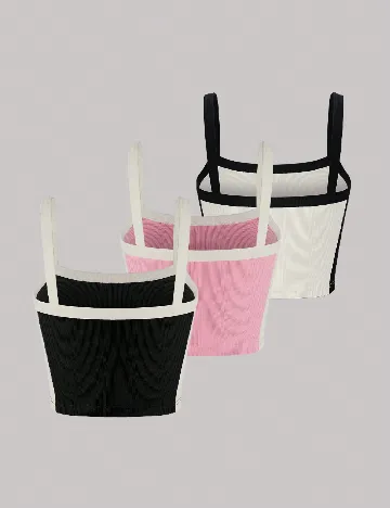 Set topuri 3 bucati SHEIN, mix culori