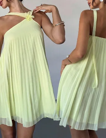 Rochie scurta SHEIN, verde deschis