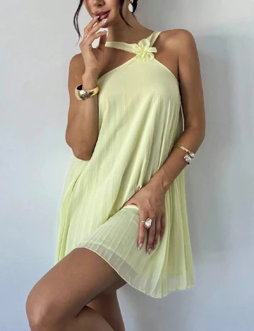 Rochie scurta SHEIN, verde deschis