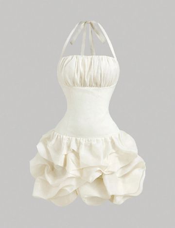 Rochie scurta SHEIN, ecru