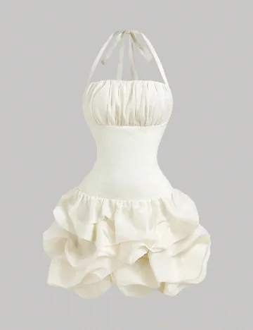 Rochie scurta SHEIN, ecru