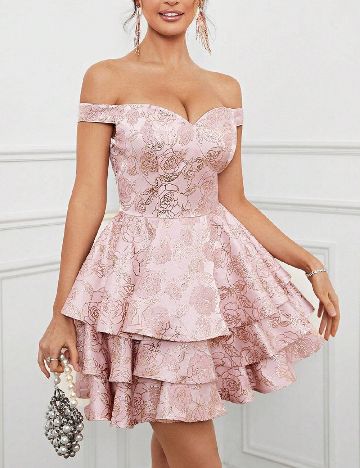 Rochie scurta SHEIN, roz