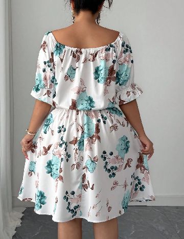 Rochie scurta SHEIN CURVE, alb