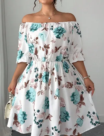 Rochie scurta SHEIN CURVE, alb