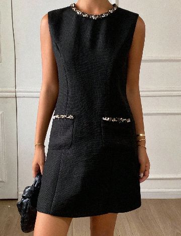 Rochie scurta Dazy, negru