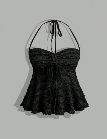 Top SHEIN CURVE, negru